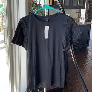 NWT Ann Taylor Polka Dot Sleeve Top